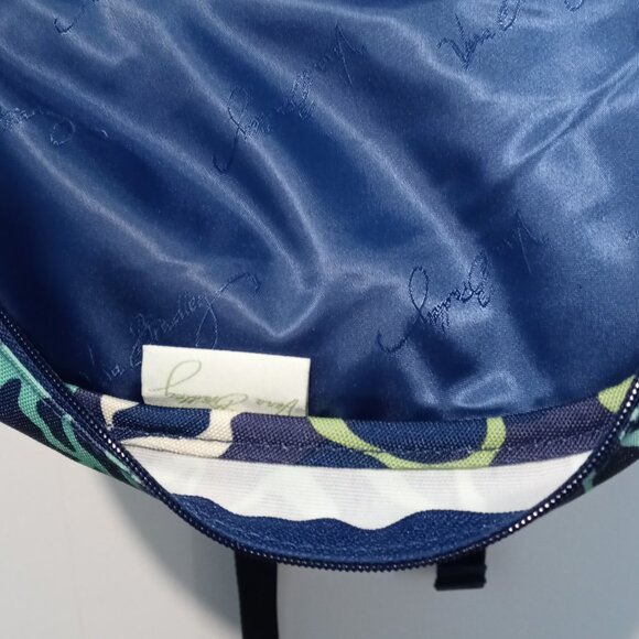 Vera Bradley Blue Floral Katalina Pattern Backpack Adjustable Straps/ nwot - Picture 8 of 14